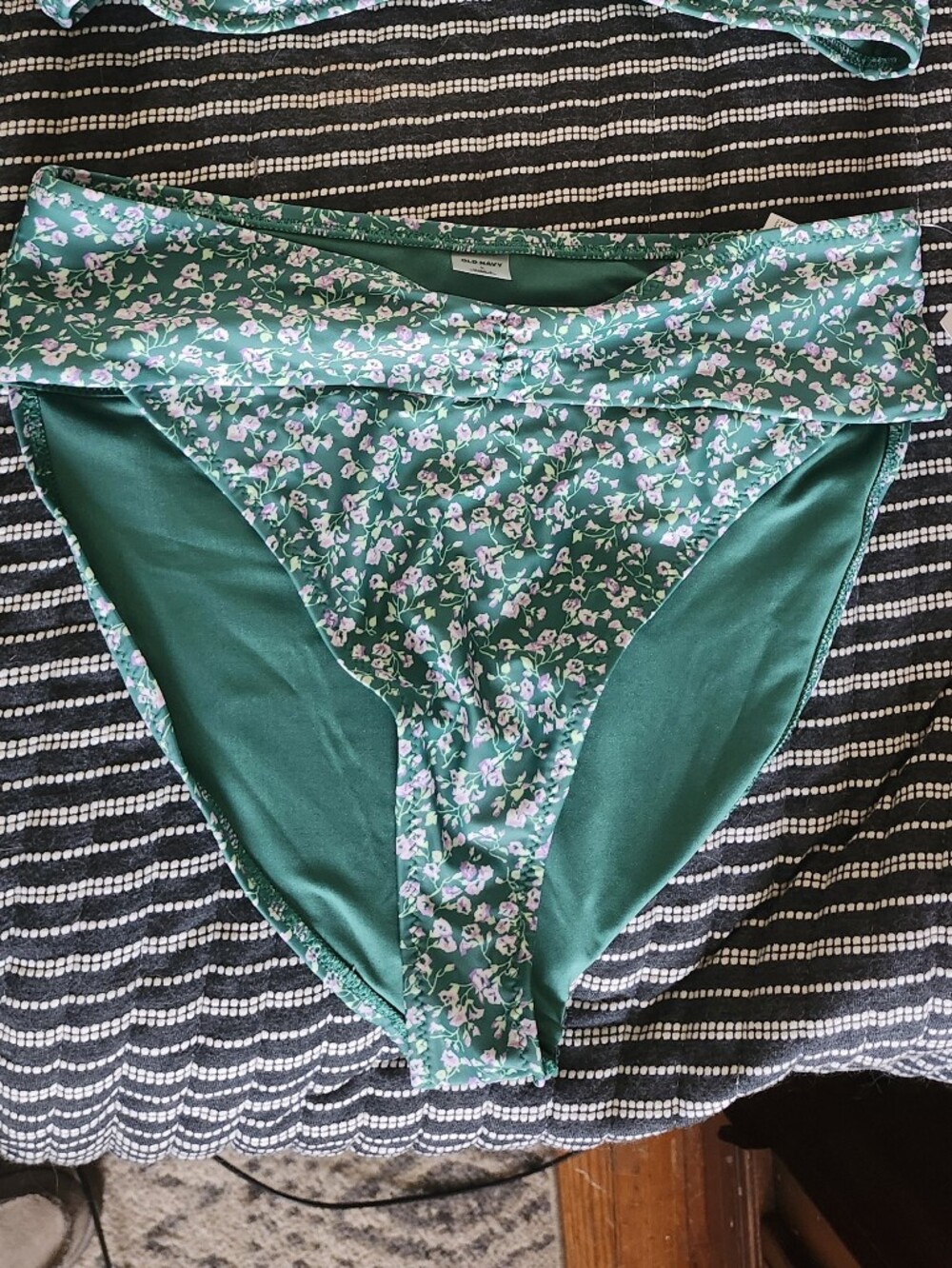 Old Navy Teal Floral Bikini Bottoms